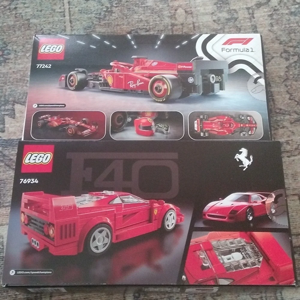 LEGO Speed Champions Red Ferrari Building Set Bundle: 30709, 77242, & 76934